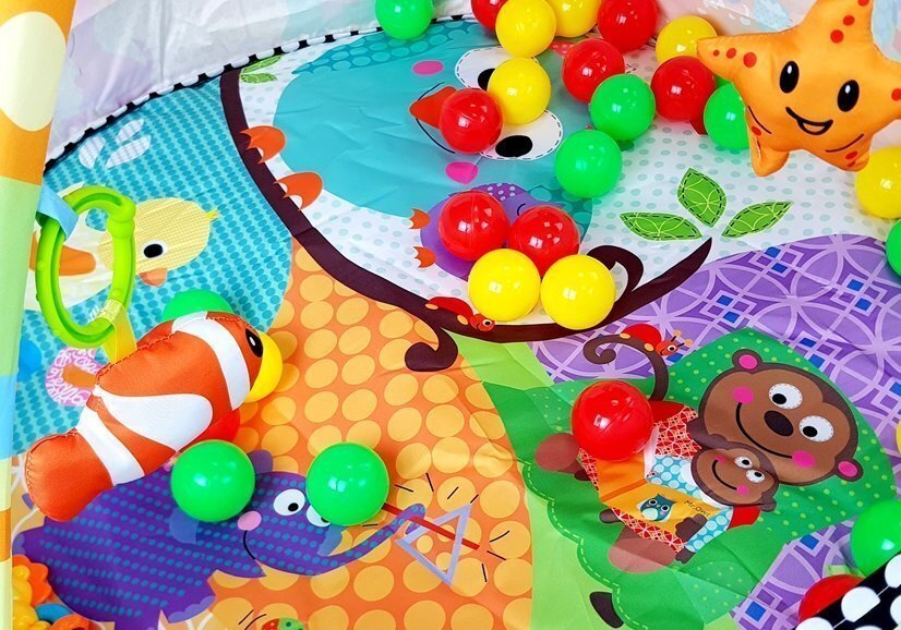Lean toys Kiliminis baseinas su kamuoliukais kaina ir informacija | Žaislai kūdikiams | pigu.lt