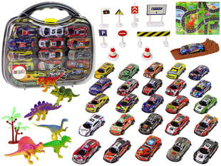 Lean toys Sportinių automobilių rinkinys, 43 elem. kaina ir informacija | Žaislai berniukams | pigu.lt