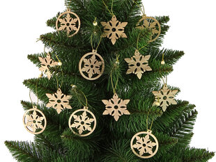 Kalėdų eglutės dekoracija, medinės snaigės kaina ir informacija | Eglutės žaisliukai, viršūnės | pigu.lt