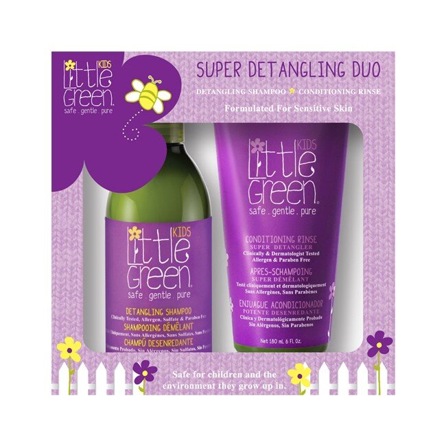 Rinkinys plaukų priežiūrai vaikams Little Green: šampūnas, 240 ml + kondicionierius, 180 ml цена и информация | Kosmetika vaikams ir mamoms | pigu.lt