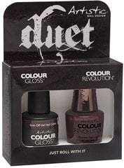 Gelis lakas ir nagų lakas Artistic Duets Caution Extremely Hot Just Roll With It, 2 x 15 ml цена и информация | Лаки, укрепители для ногтей | pigu.lt