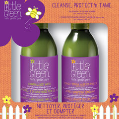 Rinkinys plaukų priežiūrai vaikams Little Green: šampūnas ir kūno prausiklis, 240 ml + plaukų iššukavimą lengvinanti priemonė, 240 ml цена и информация | Косметика для мам и детей | pigu.lt