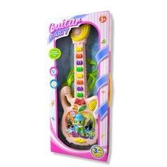 Vaikiška muzikinė gitara - rožinė цена и информация | Развивающие игрушки | pigu.lt