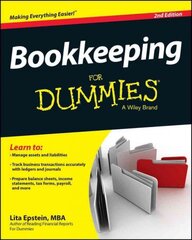 Bookkeeping For Dummies, 2e 2nd Edition цена и информация | Книги по экономике | pigu.lt