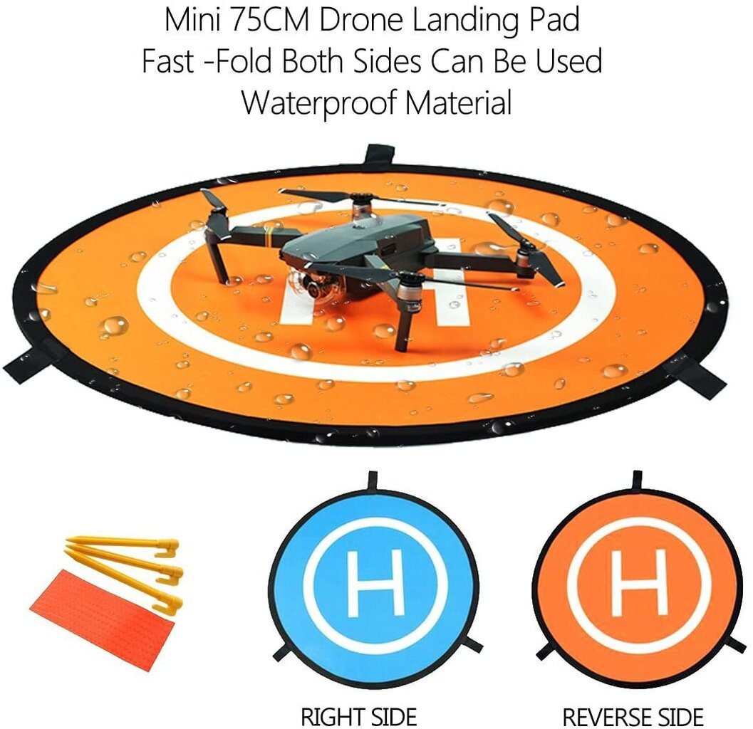 75 cm sulankstomas vandeniui atsparus kilimėlis DJI Phantom 2/3/4/4 PRO, DJI Inspire1/2, DJI Mavic PRO, 3Dr Solo dronui, 75 cm sulankstomas vandeniui atsparus kilimėlis DJI Phantom 2/3/4/4 PRO, DJI Inspire1/2, DJI Mavic PRO, 3Dr Solo dronui цена и информация | Išmanioji technika ir priedai | pigu.lt