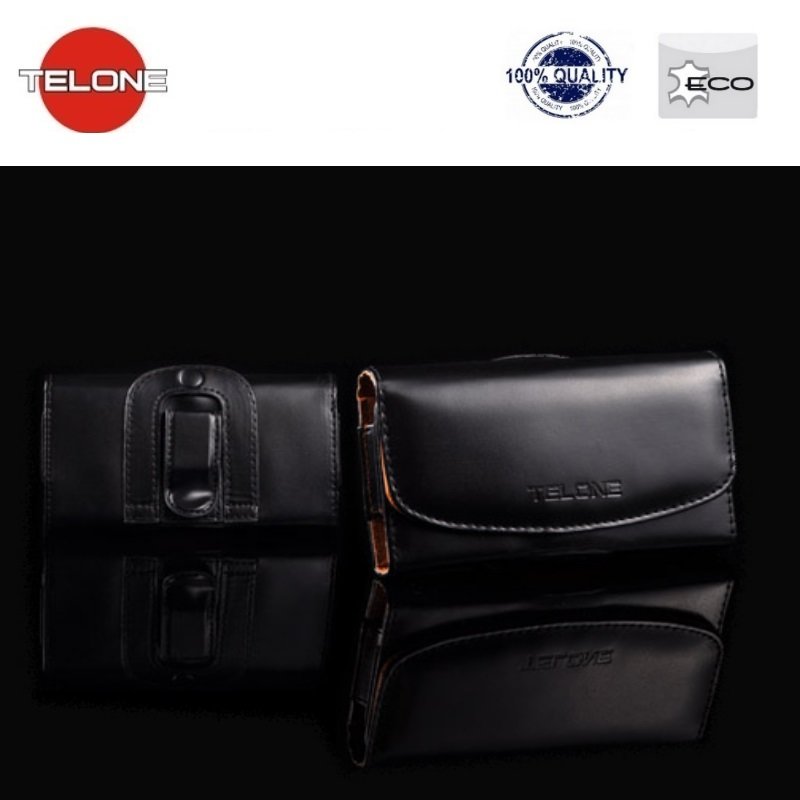 Telone Viva Universal Size (8x15cm) Samsung N7100 Note 2 / Note 3 Eco Leather Belt Case Black