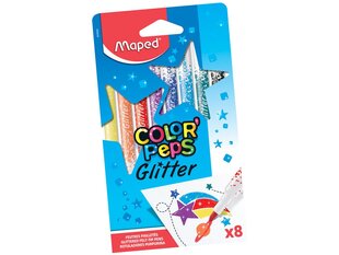 Maped  flomasteriai Color’Peps Glitter 8 vnt kaina ir informacija | Kanceliarinės prekės | pigu.lt