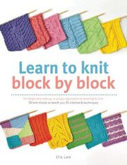 Learn to Knit Block by Block: For Beginners and Up, a Unique Approach to Learning to Knit. 50 Knit Blocks to Teach You 50 Stitches & Techniques цена и информация | Книги о питании и здоровом образе жизни | pigu.lt