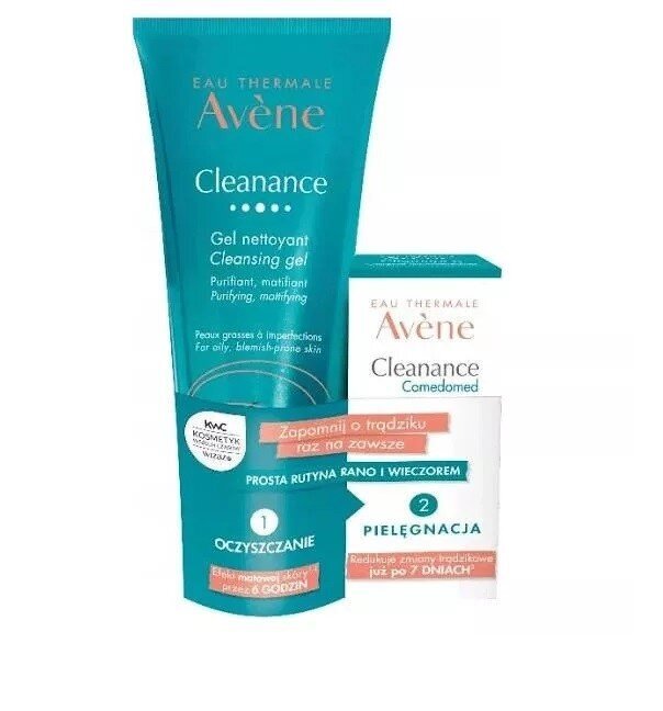 Rinkinys Avene Eau Thermale Cleanance: koncentruotas veido kremas, 30 ml +  valomasis gelis riebiai odai, 200 ml kaina | pigu.lt