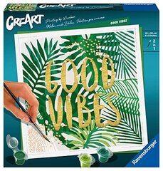 Ravensburger Creart Good Vibes Paint By Numbers для взрослых 12 лет - набор живописи и ремесел - аксессуары для домашнего декора цена и информация | Книжки - раскраски | pigu.lt