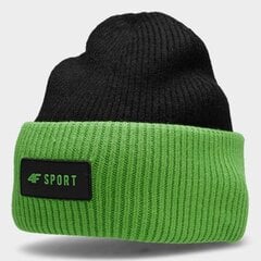 Kepurė 4F Jr HJZ22-JCAM004 41S, žalia-juoda kaina ir informacija | Kepurės, pirštinės, šalikai berniukams | pigu.lt