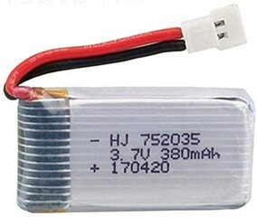 1 шт 3.7v 380mAh Перезаряжаемый Li-Po аккумулятор для Hubsan X4 H107c H107d H107L, Syma X11 X11C, HS170 HS170C F180C HS170G TOZO Q2020 E016H E016F FX801 V911S A120 XK A150 V966 Rc Quadricopter цена и информация | Смарттехника и аксессуары | pigu.lt