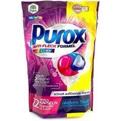 Капсулы для стирки Purox Color, 22 шт цена и информация | Средства для стирки | pigu.lt