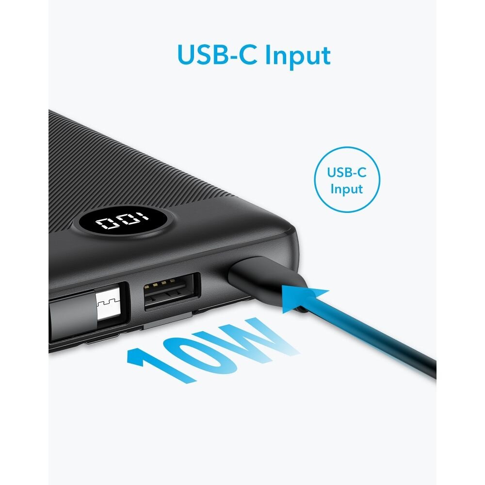 Veger C10 10000mAh (MicroUSB + Type C + Lightning 8-pin) (W1116) цена и информация | Atsarginiai maitinimo šaltiniai (power bank) | pigu.lt