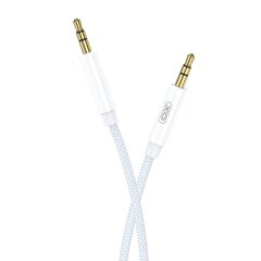 XO cable audio NB-R211C jack 3,5mm - jack 3,5mm 1,0 m white-blue kaina ir informacija | Kabeliai ir laidai | pigu.lt