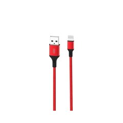 Кабель XO NB143 USB - Lightning 2,0 м 2,4 А красный цена и информация | Кабели и провода | pigu.lt