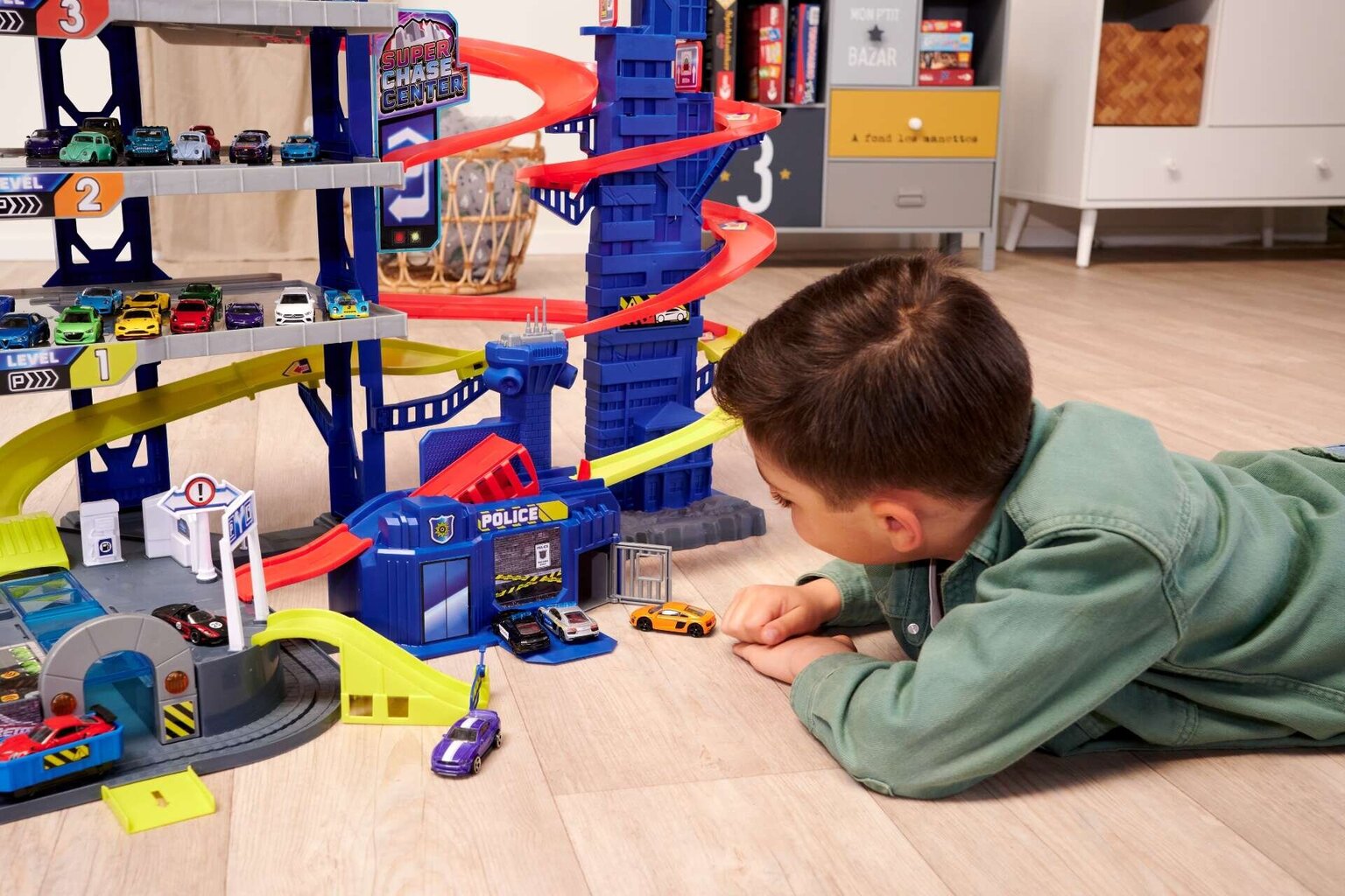 Automobilių stovėjimo aikštelė Majorette Super Chase centras kaina ir informacija | Žaislai berniukams | pigu.lt