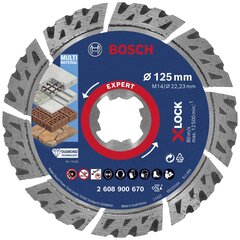 Universalus deimantinis pjovimo diskas Bosch, 125 mm kaina ir informacija | Mechaniniai įrankiai | pigu.lt