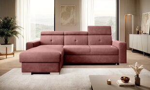 Мягкий уголок NORE Fresia Lukso 24, розовый цвет цена и информация | Угловые диваны | pigu.lt