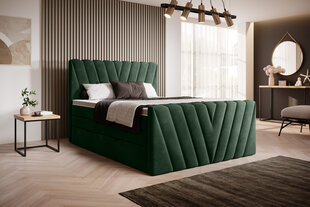 Кровать NORE Candice Loco 35, 140x200 см, зеленый цвет цена и информация | Кровати | pigu.lt