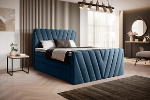 Кровать NORE Candice Lukso 40, 140x200 см, синий цвет цена и информация | Кровати | pigu.lt