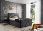 Кровать NORE Candice Nube 05, 140x200 см, серый цвет