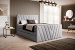 Кровать NORE Candice Gojo 04, 140x200 см, серый цвет