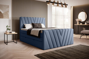 Кровать NORE Candice Gojo 40, 140x200 см, синий цвет цена и информация | Кровати | pigu.lt