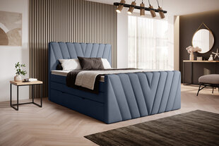 Кровать NORE Candice Poco 40, 140x200 см, синий цвет цена и информация | Кровати | pigu.lt