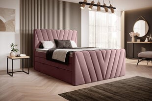 Кровать NORE Candice Velvetmat 24, 140x200 см, розовый цвет цена и информация | Кровати | pigu.lt