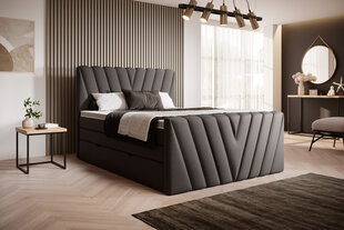 Кровать NORE Candice Flores 22, 160х200 см, коричневый цвет цена и информация | Кровати | pigu.lt