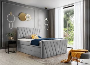 Кровать NORE Candice Nube 03, 160x200 см, серый цвет цена и информация | Кровати | pigu.lt