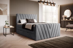 Кровать NORE Candice Sola 06, 160x200 см, серого цвета цена и информация | Кровати | pigu.lt