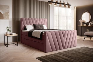 Кровать NORE Candice Velvetmat 24, 160x200 см, розовый цвет цена и информация | Кровати | pigu.lt