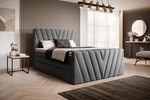 Кровать NORE Candice Flores 04, 180x200 см, серый цвет