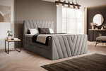 Кровать NORE Candice Loco 04, 180x200 см, серый цвет