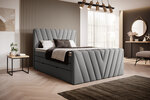 Кровать NORE Candice Gojo 05, 180x200 см, серый цвет