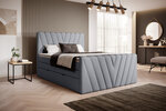 Кровать NORE Candice Poco 04, 180x200 см, серый цвет