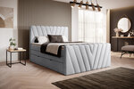 Кровать NORE Candice Sola 04, 180x200 см, серая