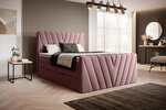 Кровать NORE Candice Velvetmat 24, 180x200 см, розовый цвет