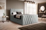 Кровать NORE Candice Vero 04 180x200 см, серый цвет