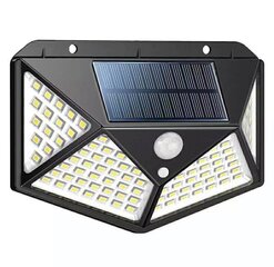 Šviestuvas 100 LED su saulės elementu kaina ir informacija | Lauko šviestuvai | pigu.lt