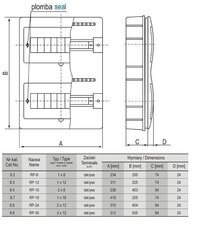 Распределительный щит скрытого монтажа Rp-24 wave (N+PE) 2x12 цена и информация | Выключатели, розетки | pigu.lt