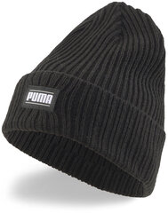 Шапка Puma Ribbed Classic Cuff Beanie Black 024038 01 024038 01 цена и информация | Мужские шарфы, шапки, перчатки | pigu.lt