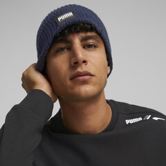 Шапка Puma Ribbed Classic Cuff Beanie Blue 024038 02 024038 02 цена и информация | Мужские шарфы, шапки, перчатки | pigu.lt