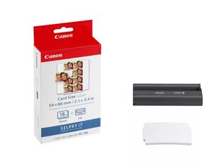 Canon KC-18IL Colour Ink + Paper Set Mini Stickers - 18 Sheets kaina ir informacija | Spausdintuvai | pigu.lt