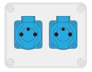 Распределительный щит R-BOX 150 2x230V - B.1601 цена и информация | Выключатели, розетки | pigu.lt