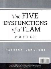 Five Dysfunctions of a Team 2e - Poster: Poster 2E 2nd Revised edition цена и информация | Книги по экономике | pigu.lt