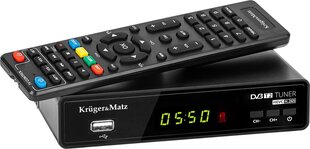 Тюнер KRUGER & MATZ DVB-T2 H.265 HEVC KM0550C цена и информация | ТВ-антенны и аксессуары к ним | pigu.lt