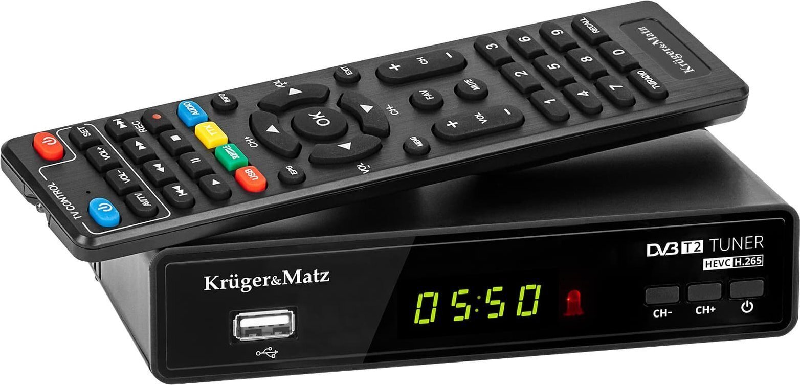 Kruger&Matz DVB-T2 H.265 kaina ir informacija | TV antenos ir jų priedai | pigu.lt